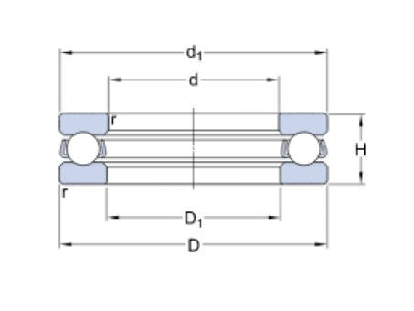 SKF 51407 łożysko kulkowe skośne