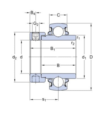 SKF YEL 209-2DW/AG (YELAG 209) łożysko mocujące