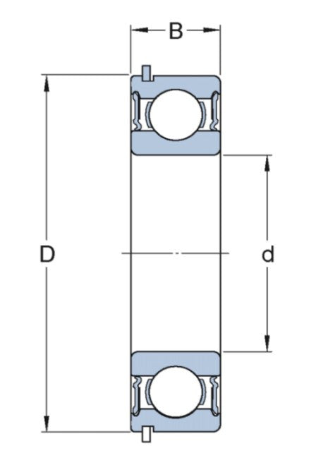 SKF 6006-2RS1NR łożysko kulkowe