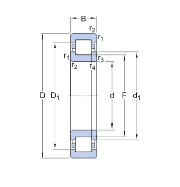 SKF NUP 218 ECM/C4 łożysko kulkowe