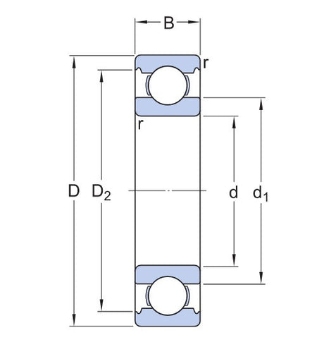 SKF W 6207 łożysko kulkowe ze stali nierdzewnej