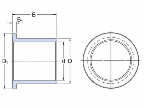 SKF PPMF 252821.5 tuleja łożyska z poliamidu z pierścieniem z PTFE