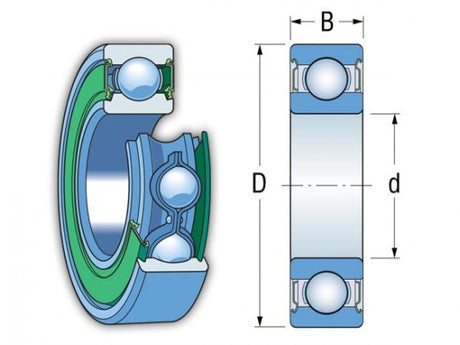 SKF 6301-2Z/C3 łożysko kulkowe
