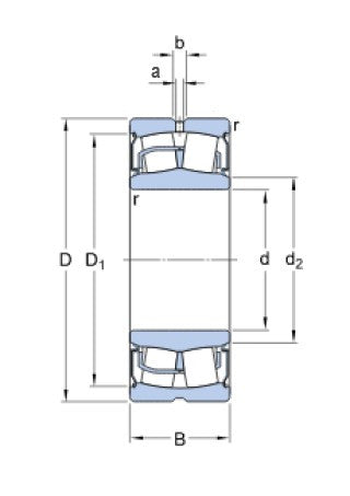 SKF BS2-2208-2RS/VT143 łożysko kulkowe