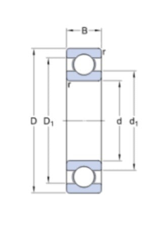 SKF 6312 M/C3 łożysko kulkowe