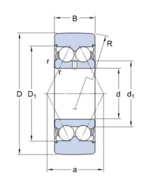 SKF 305800 C-2Z rolka łożyskowa