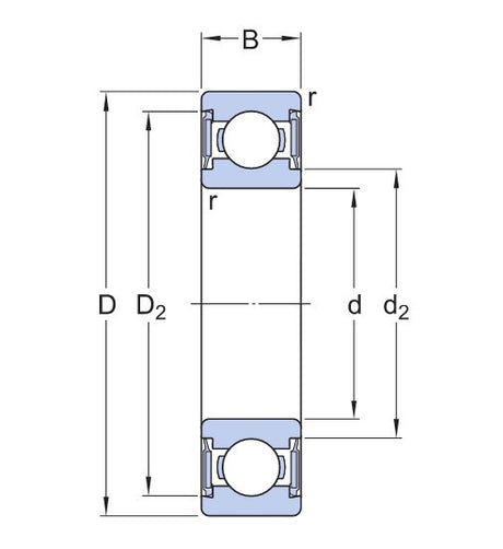SKF W 61801-2RS1 łożysko kulkowe ze stali nierdzewnej