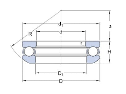 SKF 53312 łożysko kulkowe skośne