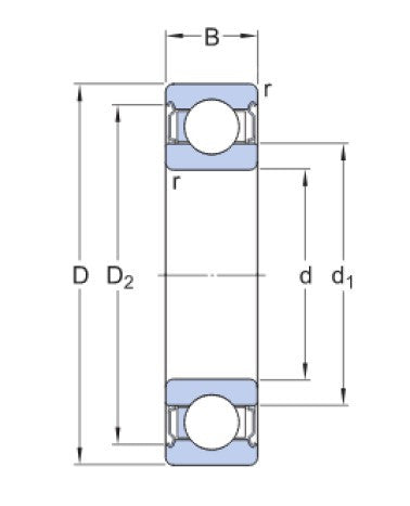 SKF 6204-2Z/VA228 łożysko kulkowe