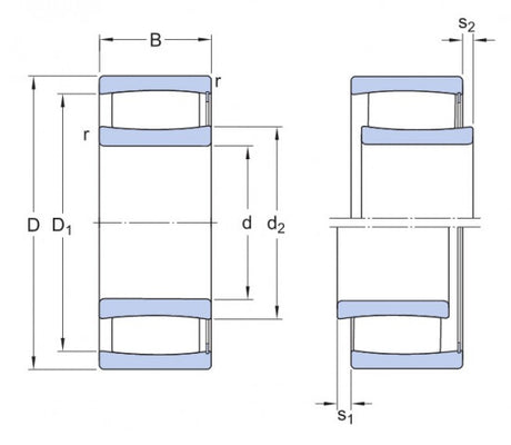 SKF C 2206 V łożysko cylindrowo-tłokowe
