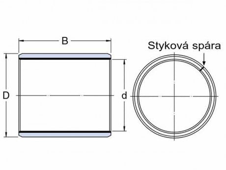 SKF PCM 040510 E/VB055 tulejka łożyskowa, stal-PTFE