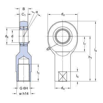 SKF SIL 15 ES głowica kulowa