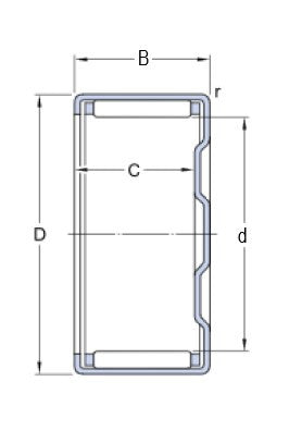 SKF BK 0609 łożysko igiełkowe