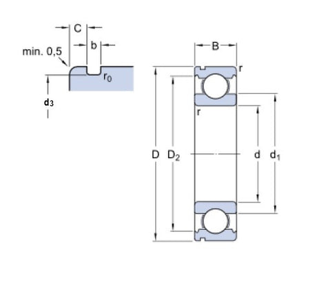 SKF 6006 N łożysko kulkowe
