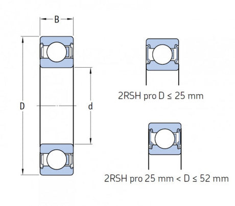 SKF E2.6205-2RSH/C3 łożysko kulkowe