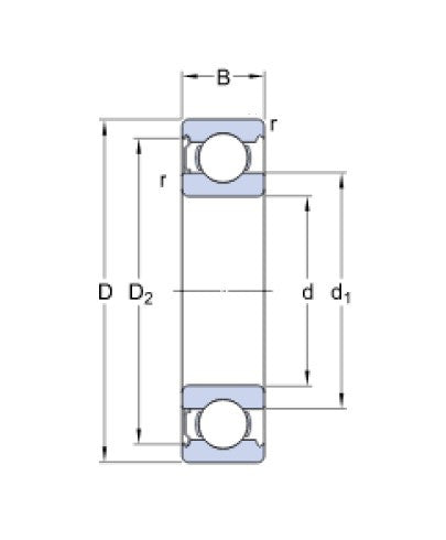 SKF 6202-ZTN9 łożysko kulkowe