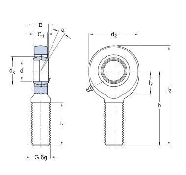 SKF SA 15 ES głowica kulowa