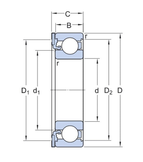 SKF ICOS-D1B06 TN9 łożysko kulkowe