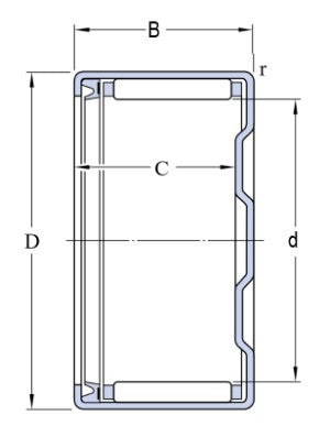 SKF BK 2518 RS łożysko igiełkowe