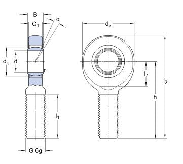 SKF SA 6 E głowica kulowa