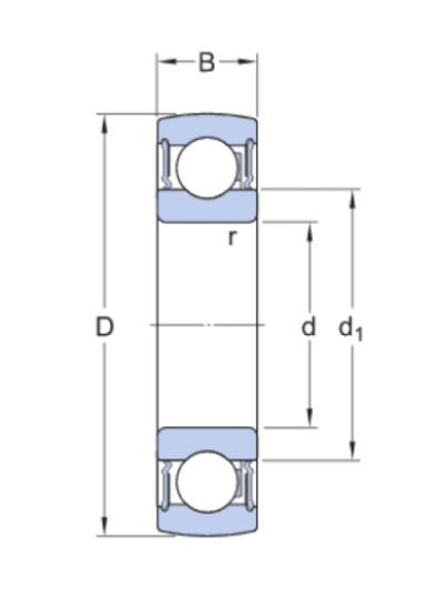 SKF 1726305-2RS1 łożysko mocujące
