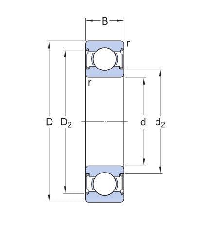 SKF W 61801-2Z łożysko kulkowe nierdzewne