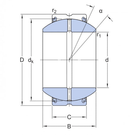 SKF GEH 60 ESX-2LS łożysko kulowe o stal/stal
