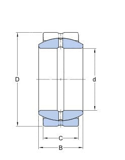 SKF GE 110 ES łożysko kulowe kątowe o stal/stal