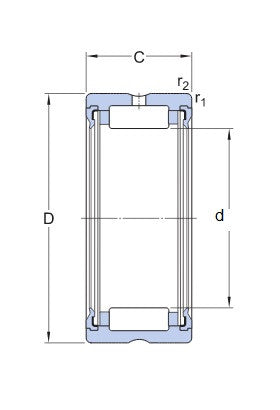 SKF RNA 4906.2RS łożysko igiełkowe
