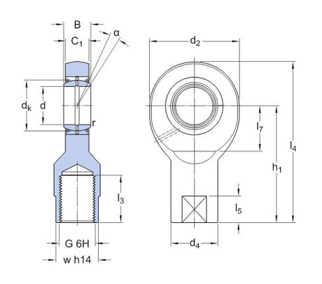 SKF SI 20 ES-2RS głowica kulowa