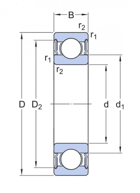 SKF 61903-2RS1/W64 łożysko kulkowe
