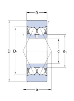 SKF 305702 C-2Z koło pasowe z łożyskiem