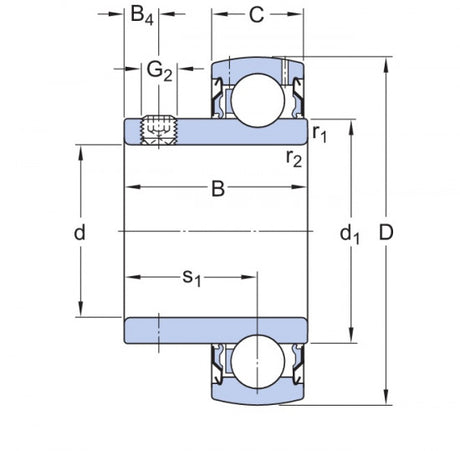 SKF YAT 206-103 łożysko mocujące