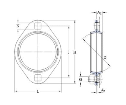 SKF PFT 80 Owalna Obudowa Łożyska