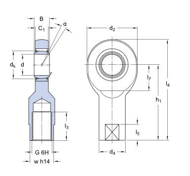 SKF SIL 35 TXE-2LS głowica kulowa