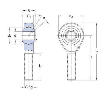SKF SAKAC 6 M głowica kulowa