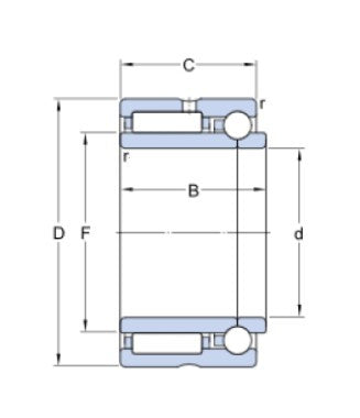 SKF NKIB 5902 łożysko igiełkowe kombinowane