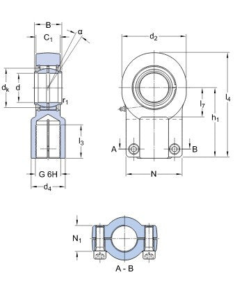 SKF SIQG 50 ES głowica kulowa