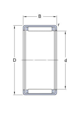 SKF HK 0306 TN łożysko igiełkowe z osłoną tłoczoną