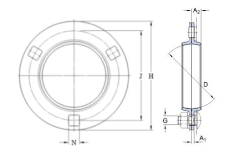 SKF PF 40 okrągła stalowa obudowa łożyska
