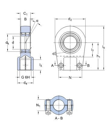 SKF SIR 20 ES głowica kulowa