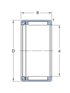 SKF HK 2518 łożysko igiełkowe z osłoną tłoczoną