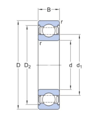 SKF 6212-2Z/VA208 łożysko kulkowe