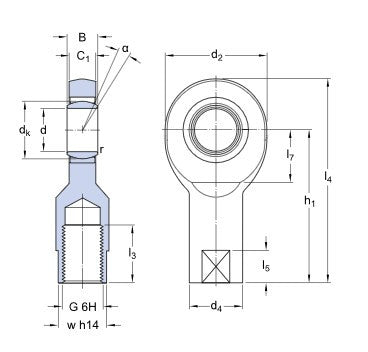 SKF SIL 8 E głowica kulowa