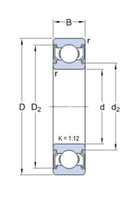 SKF 6205-2RSHK łożysko kulkowe