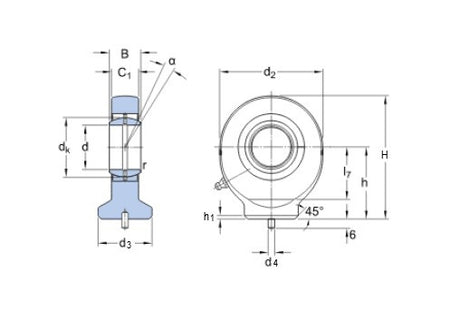 SKF SC 45 ES głowica kulowa