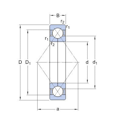 SKF QJ 313 MA czteropunktowe łożysko