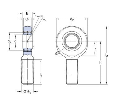 SKF SA 30 ES-2RS głowica kątowa