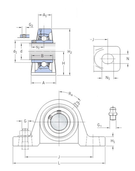 SKF UCP 208-24 Zestaw łożyskowy